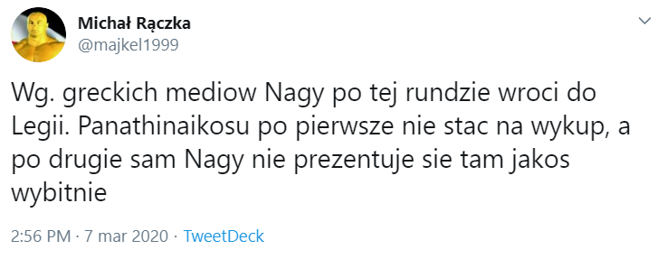 DECYZJA Panathinaikosu w sprawie WYKUPU Nagy'a z Legii